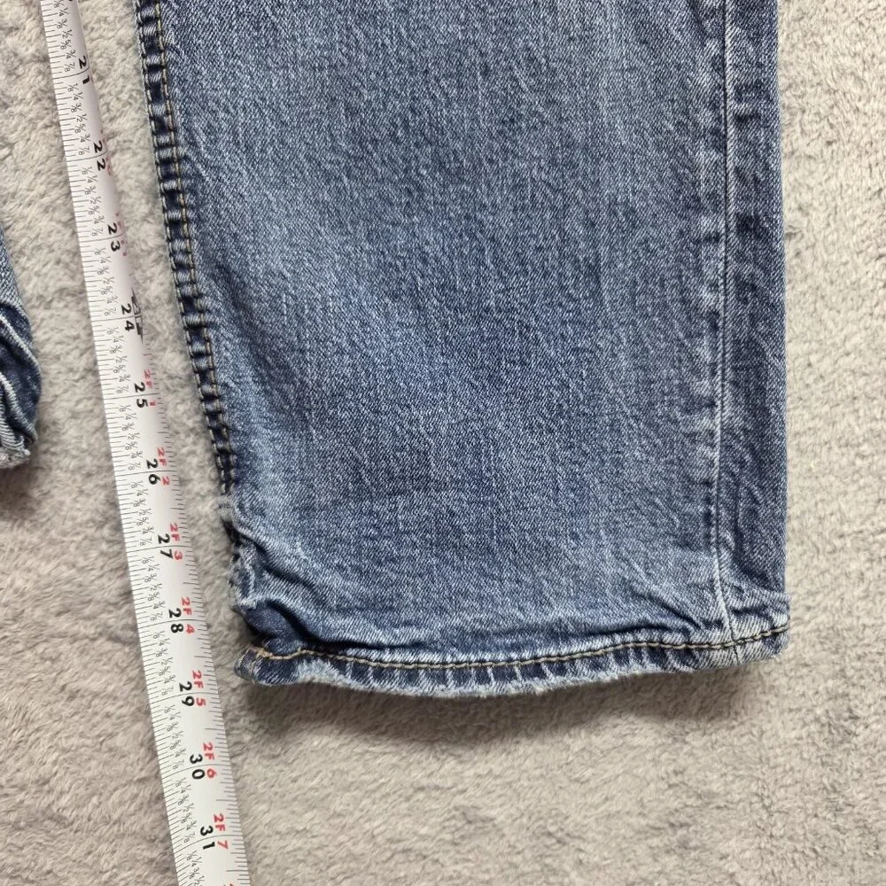 Silver Jeans Mens 36x29 Blue Eddie Relaxed Straight Stretch Denim Distressed